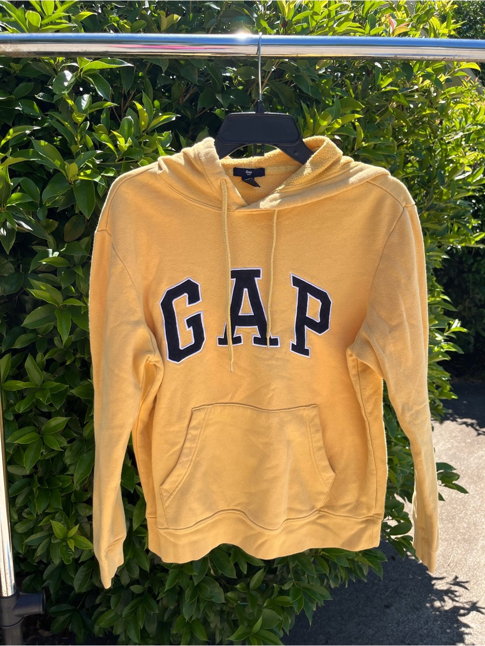 GAP Sunflower Yellow Hoodie with Navy Logo
